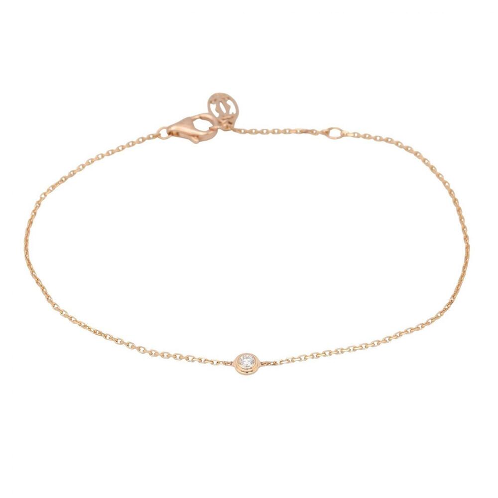 CARTIER 18k Gold Diamond Charm Bracelet